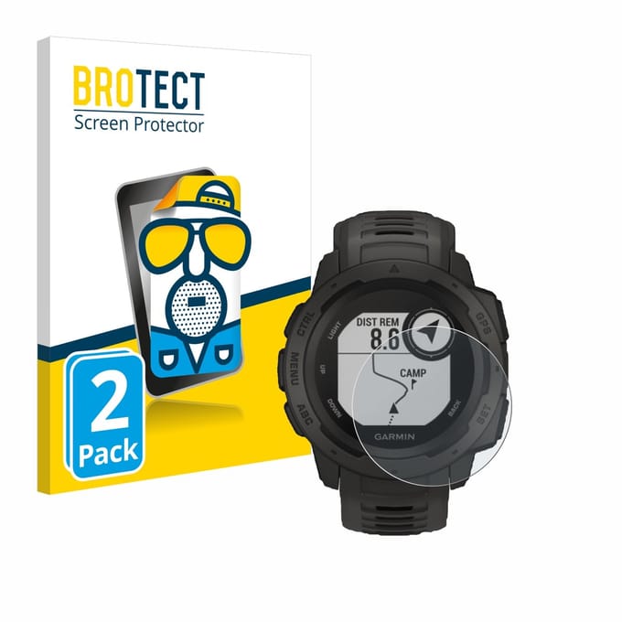 BROTECT - Screenprotector voor Garmin Instinct Tactical Edition - Folie Beschermfolie matte 2 Stuks
