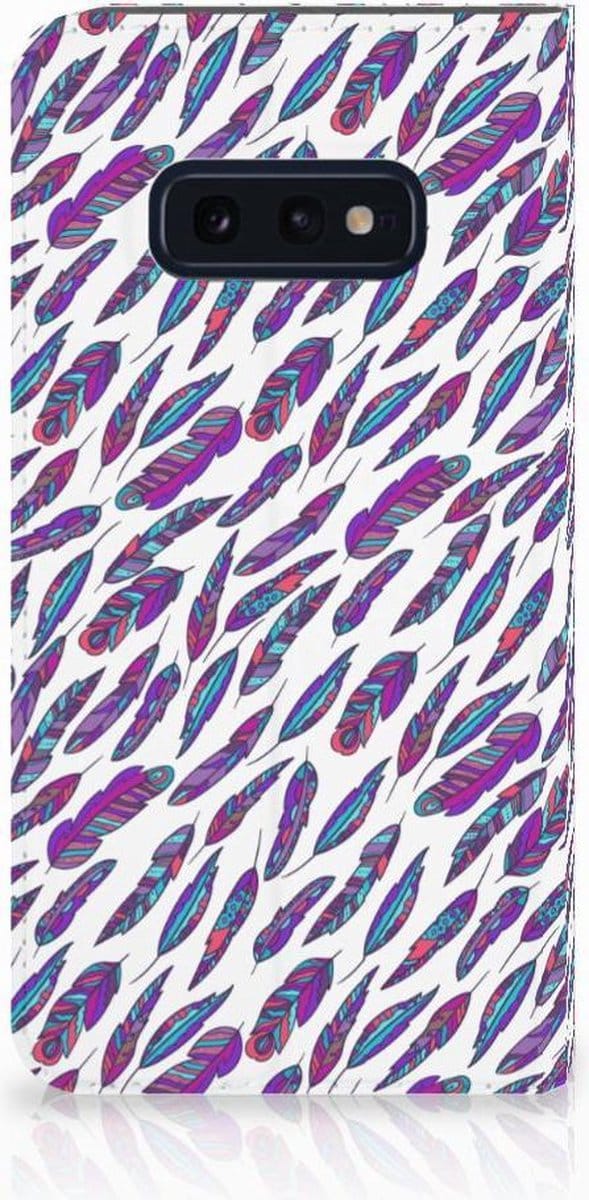 Samsung Galaxy S10e Hoesje met Magneet Feathers Color