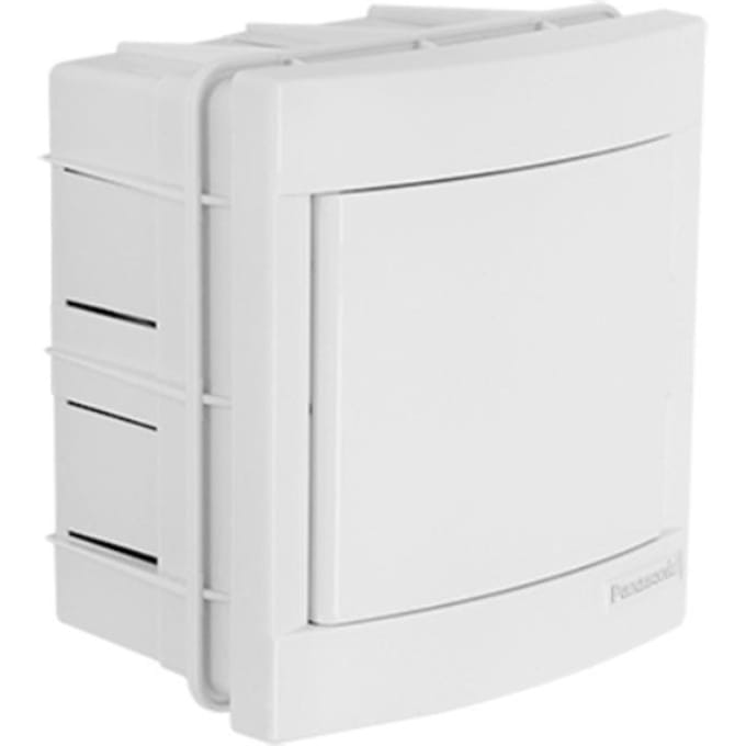 Tableau nu encastrable 4 modules Panasonic porte opaque blanc