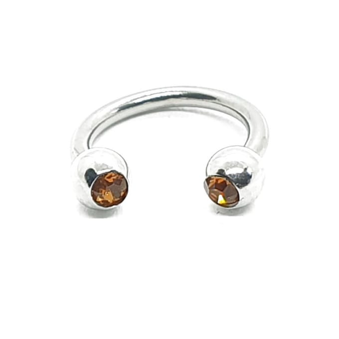Zilver Met Steentjes - Neus / Septum / Helix Piercing