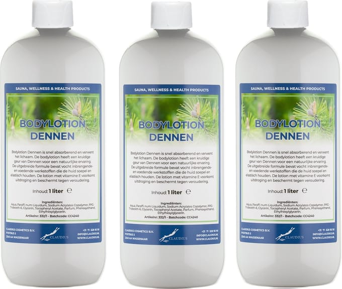 Bodylotion Dennen 1 Liter - set van 3 stuks