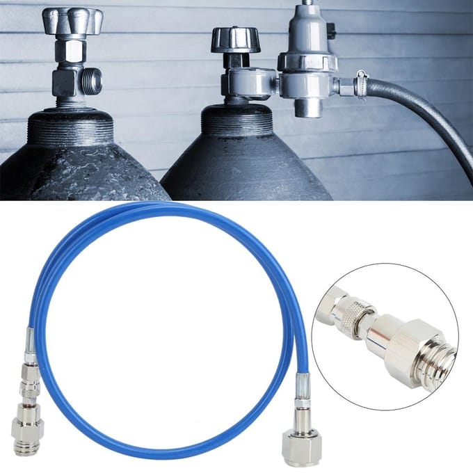 1m/3.3ft Blauwe G1/2-14 CO2 Slang Soda Water Adapter Slang Kit Accessoires voor SodaStream blue