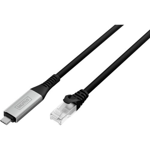 Digitus USB 3.1 Gen 1 (USB3.0), USB 3.2 Gen 1 (USB 3.0), USB, USB-C Adapterkabel [1x USB, USB 3.2 Gen 1 (USB 3.0) - 1x RJ45, RJ45-stekker] AK-300601-150-S 15 m