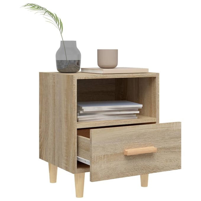 vidaXL - Nachtkastje - 40x35x47 - cm - sonoma - eikenkleurig