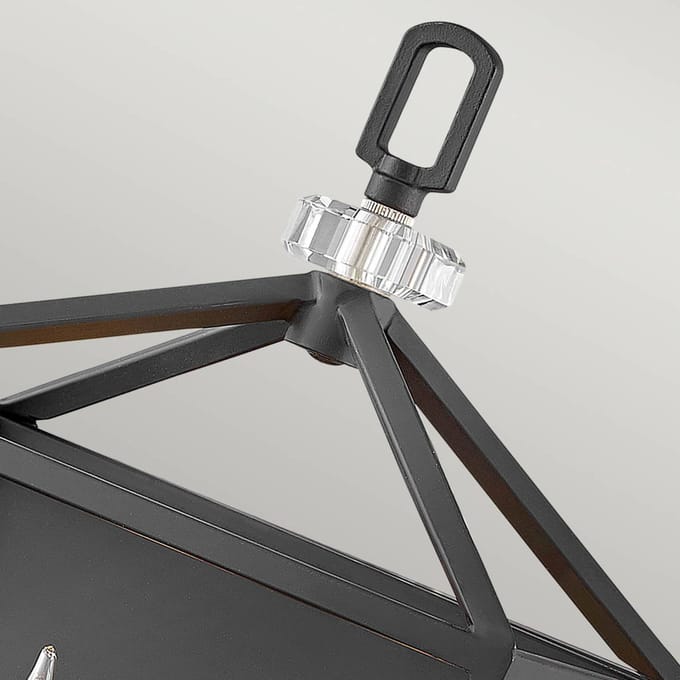 Hinkley LED Wandlamp Stinson | 2X E14 Max 60W | Black with Polished Nickel