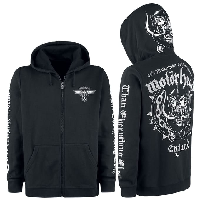 Motörhead Vest met capuchon - England - M tot 3XL - voor Mannen - zwart