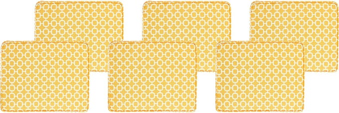TOLVE - Zitkussen set van 6 - Geel - Polyester