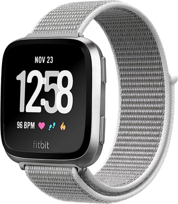 KELERINO. Nylon bandje voor Fitbit Versa - Sea Shell