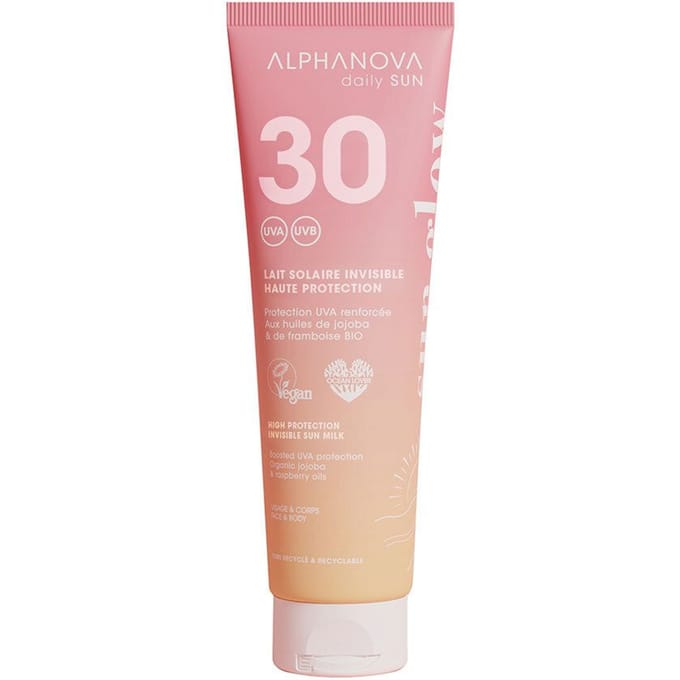 Alphanova Sun Invisible sun milk sun glow bio SPF30 150 Milliliter