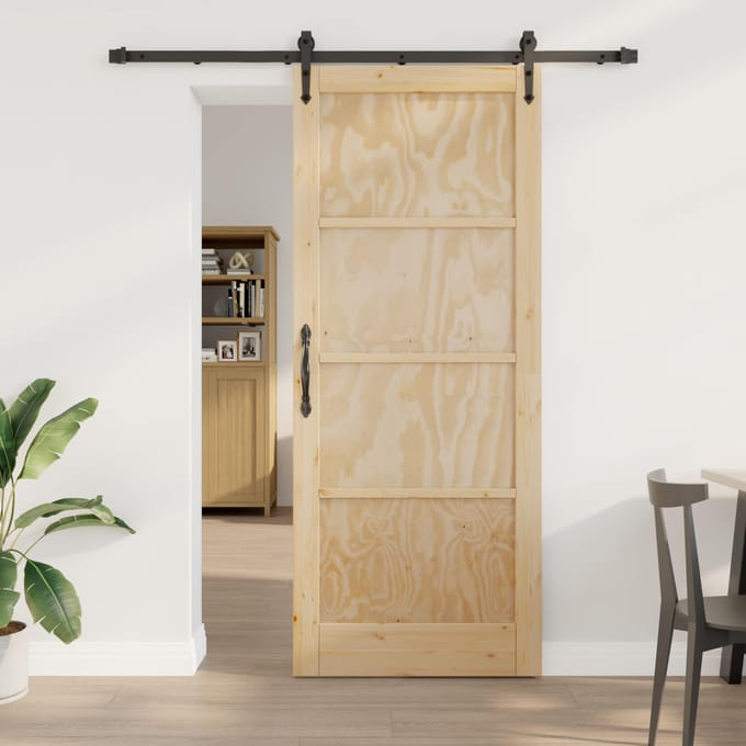 vidaXL - Schuifdeur - ORKDAL - 86 - x - 211 - cm - Massief - grenenhout