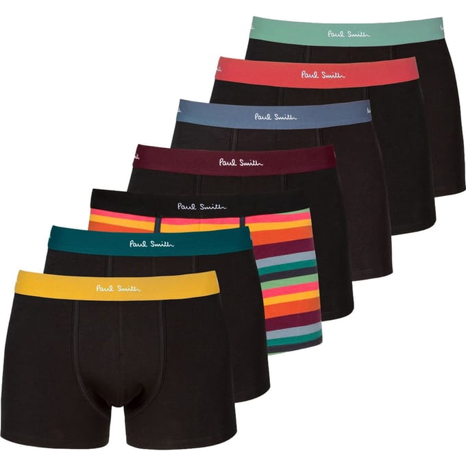 Paul Smith Men Trunk 7 Pack Artist Black Taglia: S | Biancheria intima Outlet | Uomo | Nero