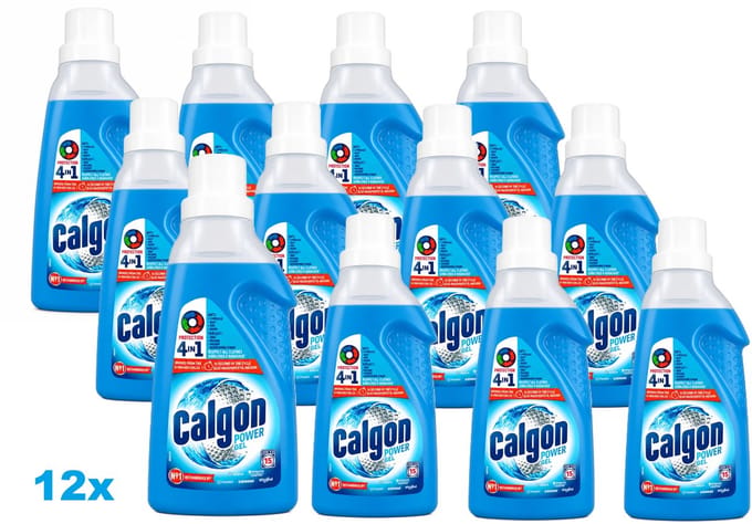 Calgon Power Gel – Wasmachine Reiniger & Anti-Kalk – 12 x 750ml