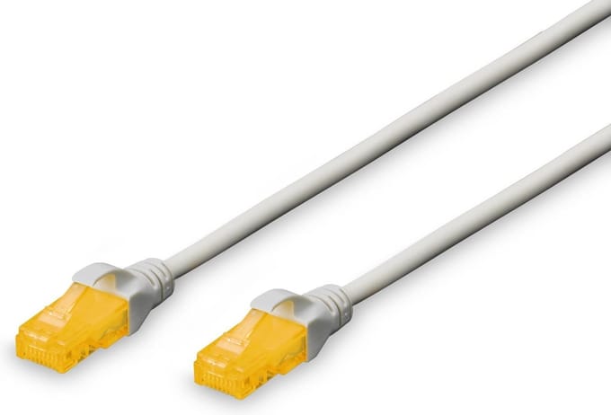 DIGITUS Professional patch cable - 5 m - grey - Grijs - 5m