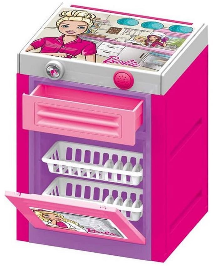 Dolu Barbie Vaatwasser + Geluid Roze