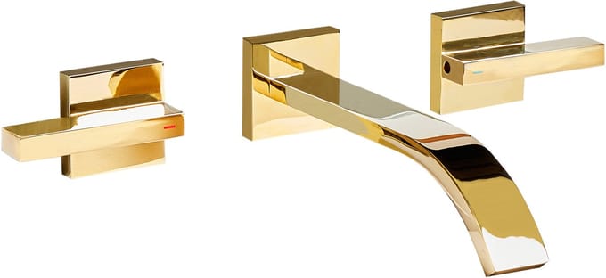 BERRACO - Wandgemonteerde mengkraan - Goud - Messing