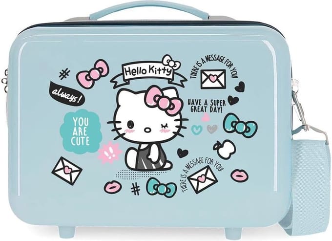 Lichtblauwe Toilettas 29x21x15 cm voor Meisjes