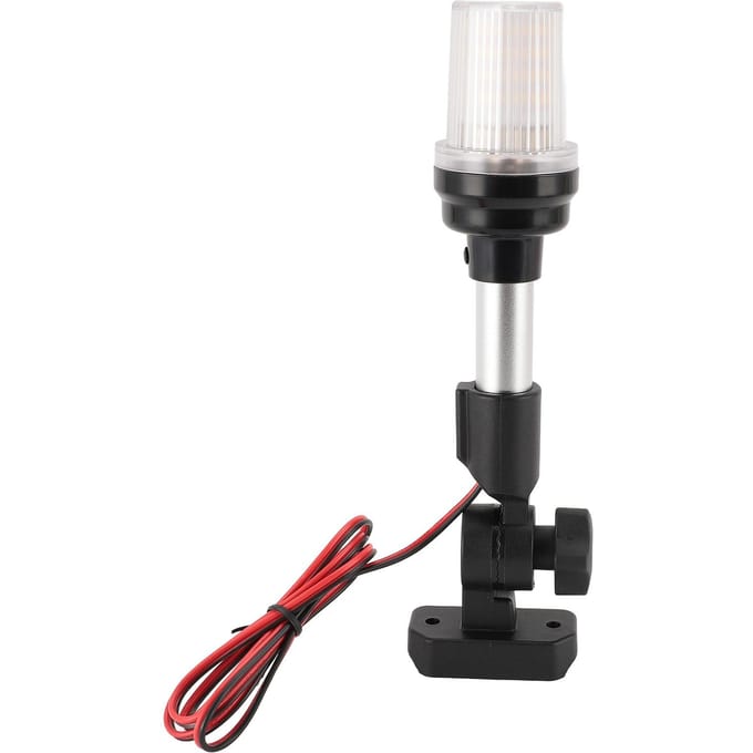 Ankerlicht Omnidirectioneel IP67 Waterdicht Boot Heklicht LED Opvouwbaar Marine Navigatielicht 9in white