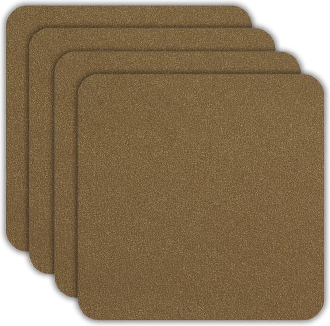 ASA Selection Onderzetters - Soft Leather - Cork - 10 x 10 cm - 4 Stuks
