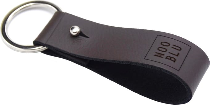 NOOBLU KEY SLING Classic sleutelhanger - Senso leer - Chocolate brown