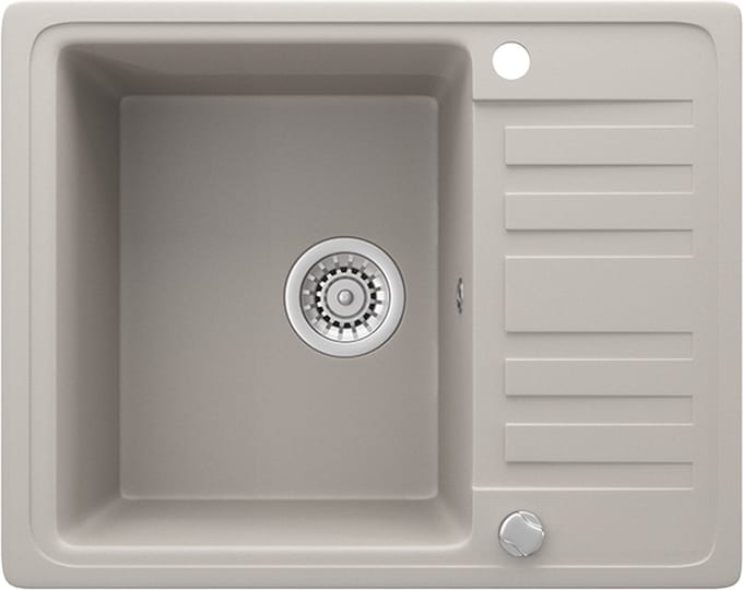 Bergström Spoelbak – 57.5 x 46 cm met droogplaats Beige