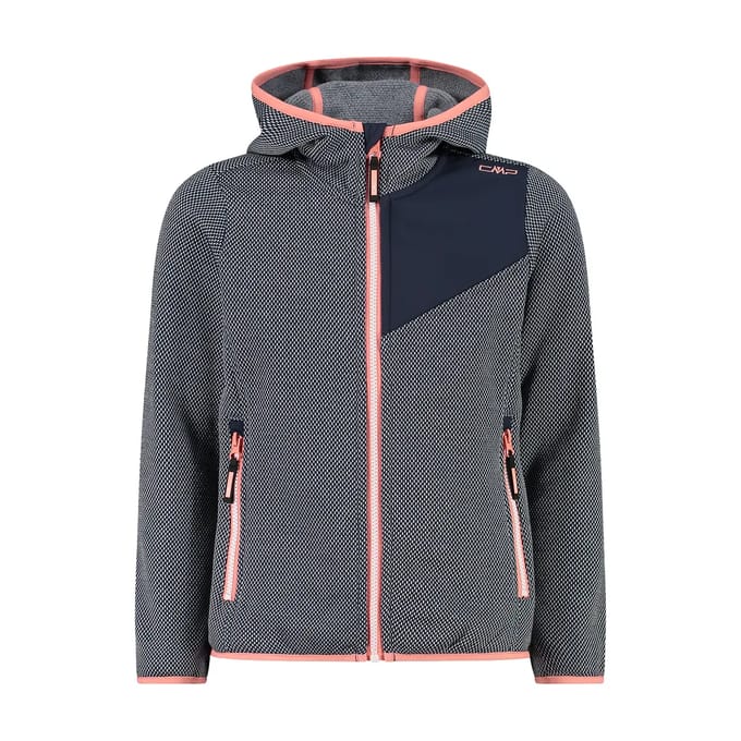 Gebreide meisjes hoodie met jacquardpatroon CMP