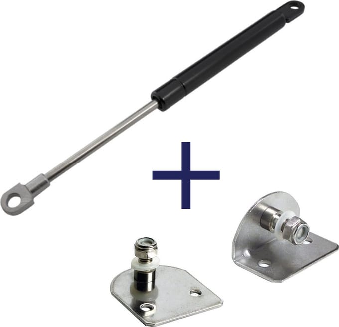 Gasveer Zwart - 950mm - 700N - Inclusief Bevestigingen