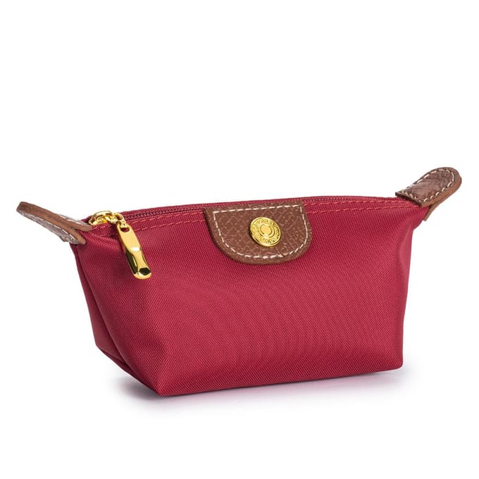 Mini portefeuille zéro exquis, léger et tendance, sac à raviolis portable, sac de rangement pour écouteurs, rouge à lèvres, porte-monnaie pour femmes bordeaux