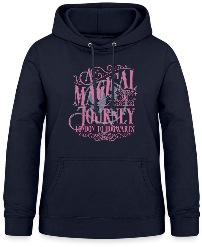 Harry Potter Perron 9 ¾ Ontwerp In Roze & Blauw Hoodie Dames