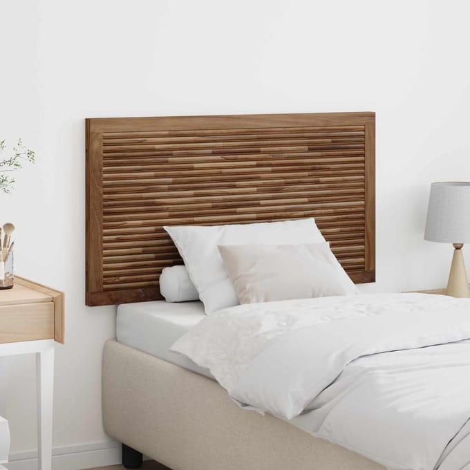 vidaXL - Bed - Hoofdbord - Naturel - Massief - Teakhout
