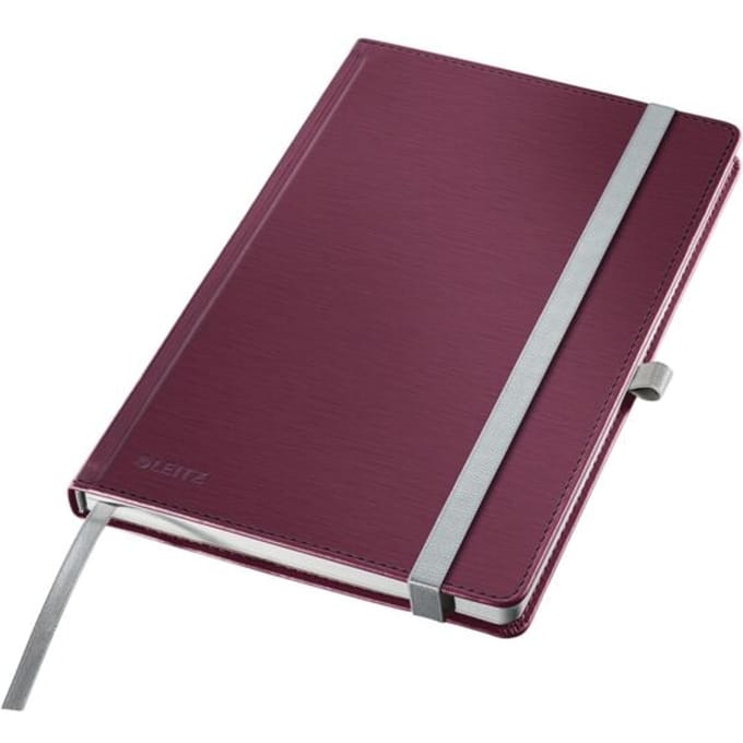 Leitz Style - Notitieboek A5 - Rood - Geruit - met Harde Kaft