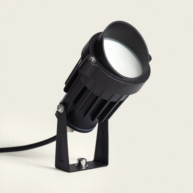 12V Palm LED Spot - warm wit - zwarte behuizing - 6 Watt