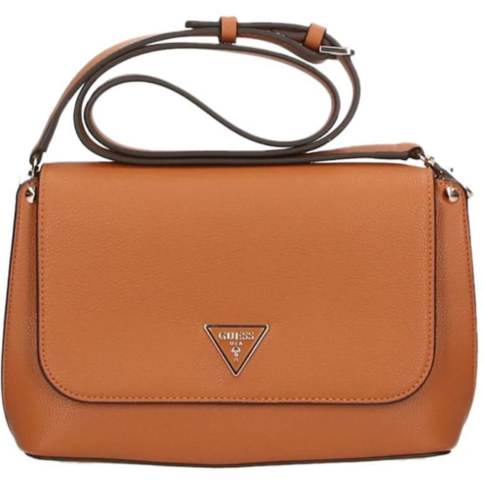 GUESS Schoudertas Meridian Flap Crossbody Bag Cognac Lichtbruin