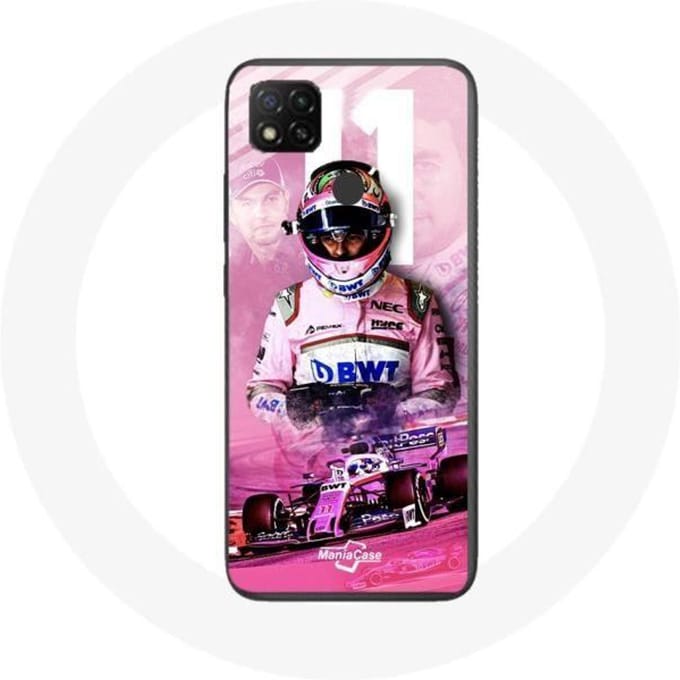 Xiaomi Redmi 9C Case Formule 1 Sergio Pérez F1 Driver Roze roze