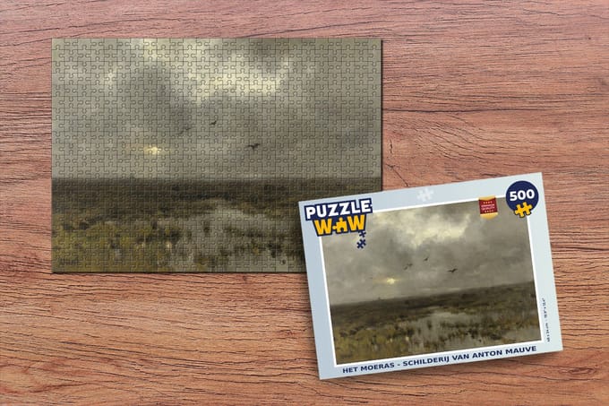 Puzzel Het moeras - Schilderij van Anton Mauve - Legpuzzel - Puzzel 500 stukjes