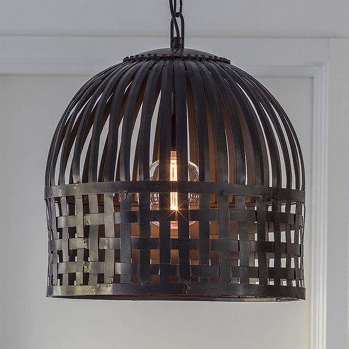 PR Home Sheffield hanglamp in zwart, Ø 46 cm