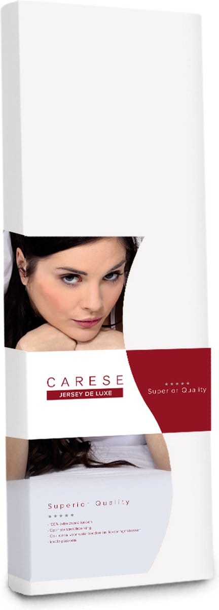 Carese Microvezel Katoen hoeslaken Wit - 2-PACK - 90 x 200 x 30 cm