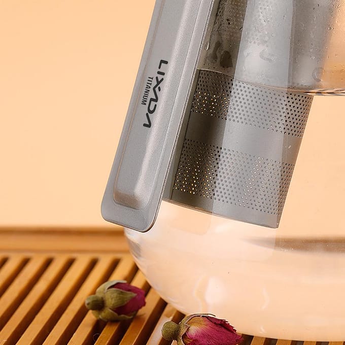 Titanium Mesh thee-eimand voor theekop Titanium