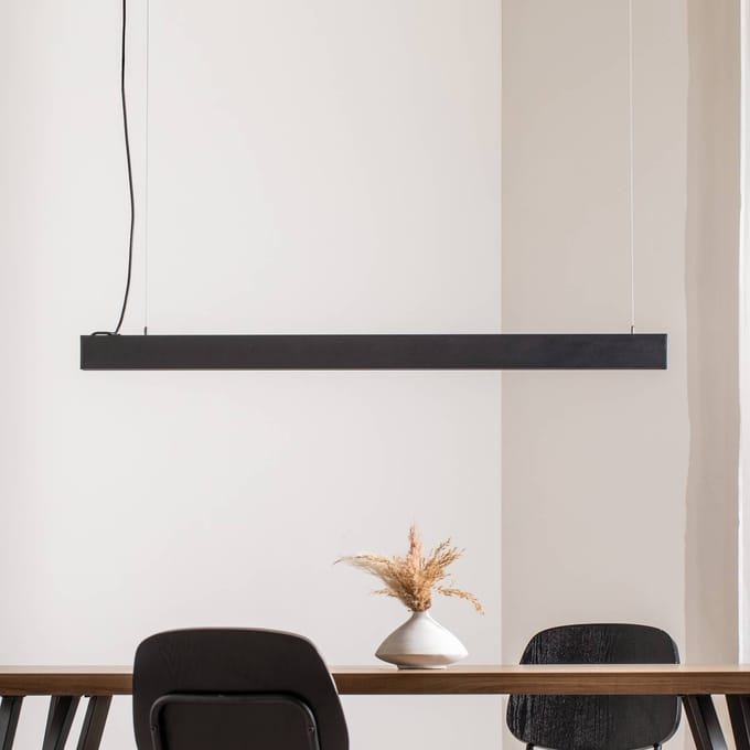 Luxe Zwarte LED Hanglamp 40W 4000K Modern Kantoor 18080 TK Lighting