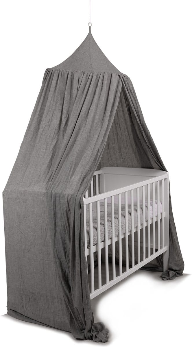Deconet Baby Sluier - Zacht grijs -Topring 60cm/ Omtrek 400cm