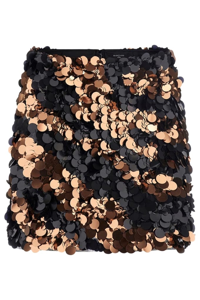 GUESS Marciano By  Amber Sequins Mini S Blk & Terra Di Siena Größe: 36 | Miniröcke Outlet | Damen | Gelb
