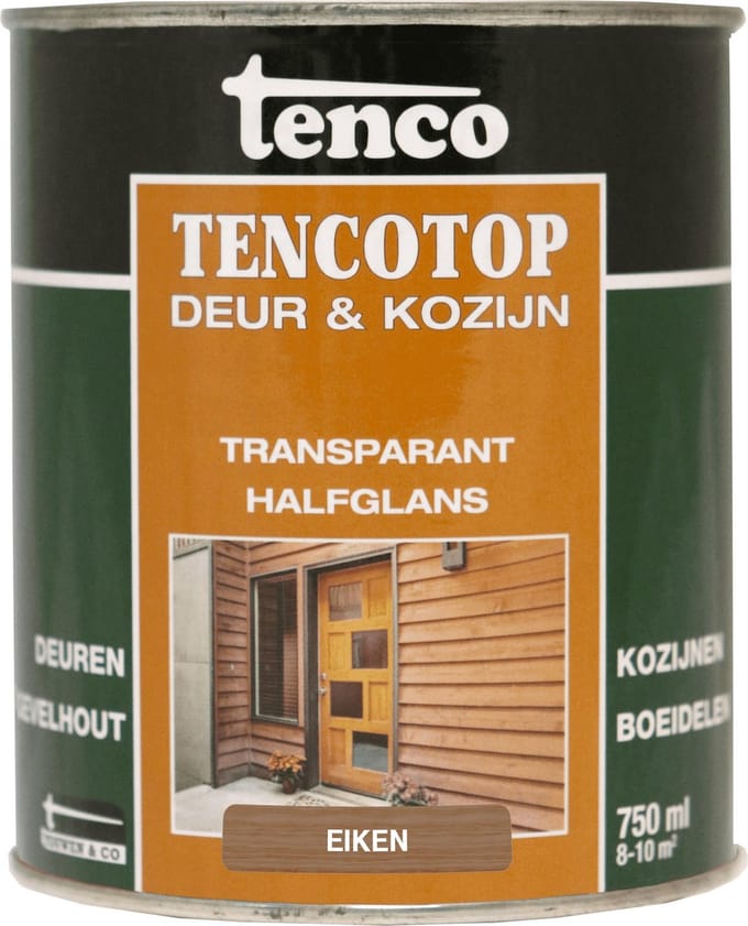 Tenco Tencotop Houtveredeling Deur & Kozijn Transparant Halfglans Eiken 0,75l