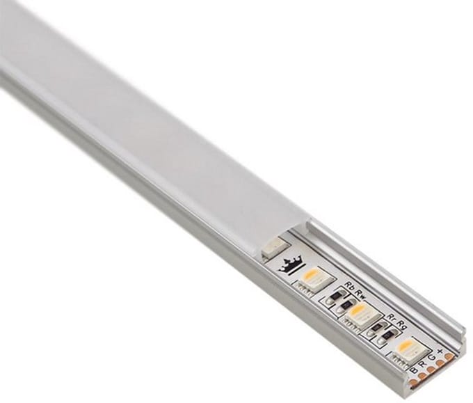 Led strip profiel opbouw - 3 meter - 8mm hoog - Led profiel opbouw - Wit