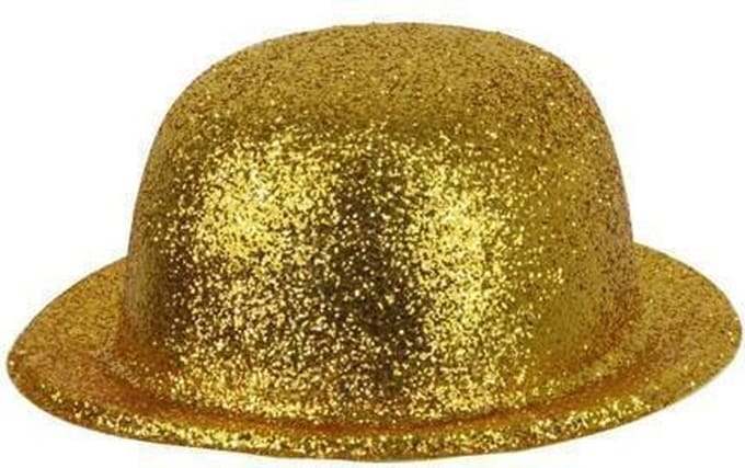 Bolhoed Plastic Glitter Goud