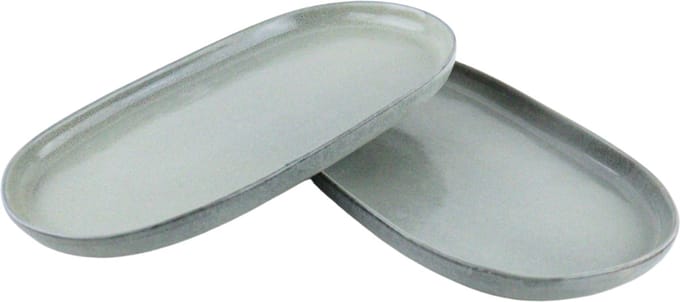 OTIX Serveerschaal - Tapas - Schaal - Set van 2 - Serveerschotel - 31x17 - Aardewerk - BEECH