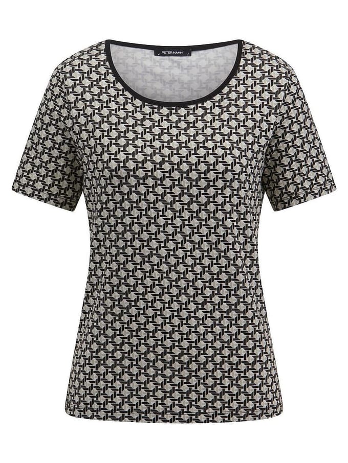Shirt ronde hals Van Peter Hahn zwart