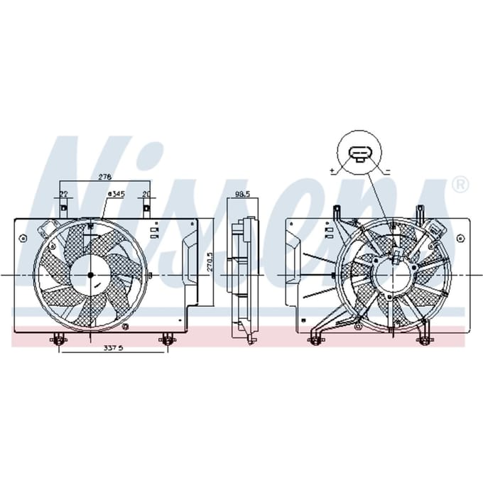 Koelventilatorwiel, motorkoeling NISSENS 85810