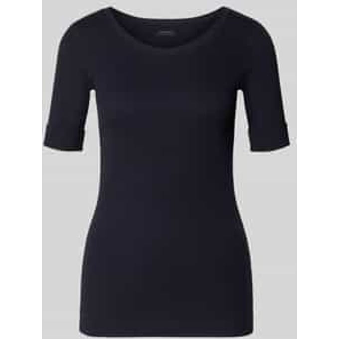T-shirt met mouwomslag en ronde hals