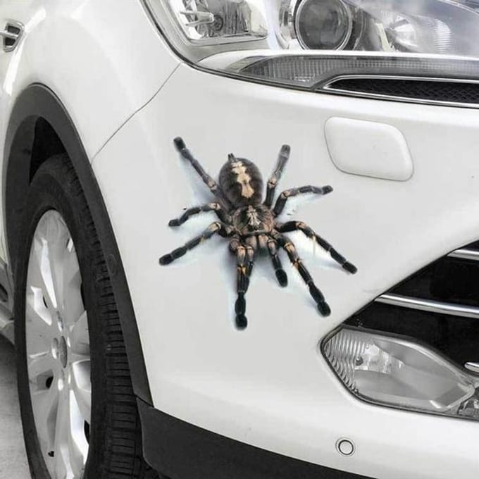 Styling Lovely Cool Spider 3D Autocollants De Voiture Dessin Animé Creative Personnalité Décoration Stickers A noir