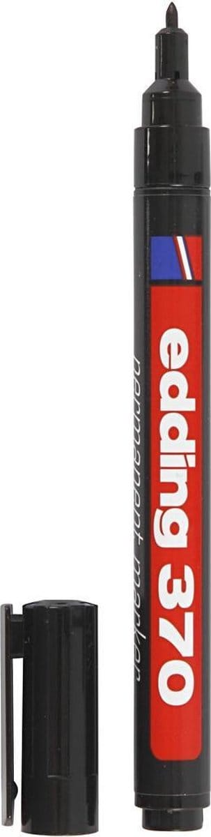 Edding 370 Stift, lijndikte 1 mm, zwart, 1 stuk