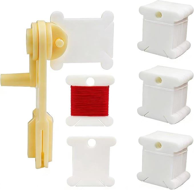 Plastic Floss Spoelen - Draad Houders - Ambachtelijk Borduren - Stevig Herbruikbaar Plastic - 230 Stuks - Wit